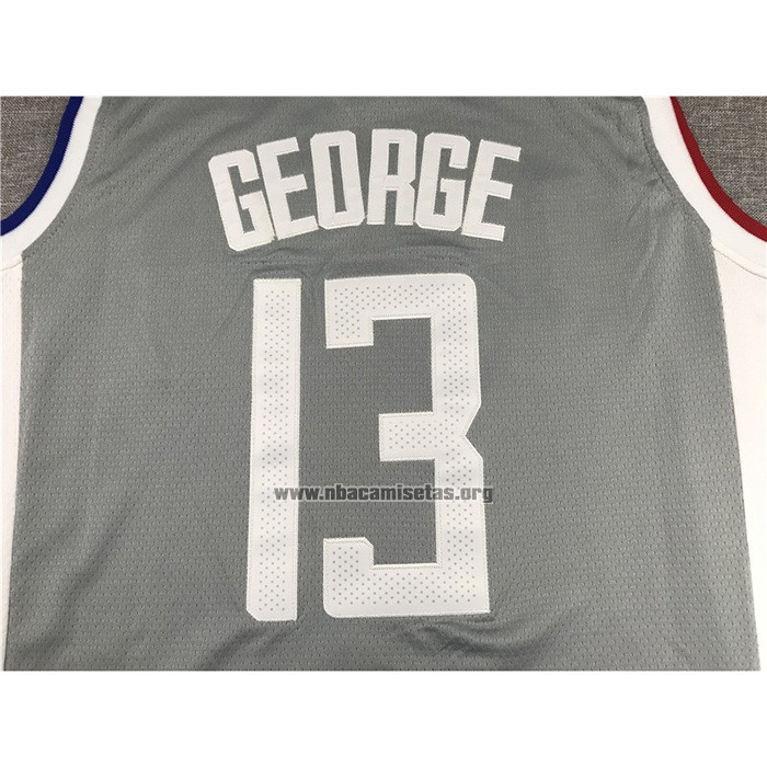 Camiseta Los Angeles Clippers Paul George NO 13 Earned 2020-21 Gris